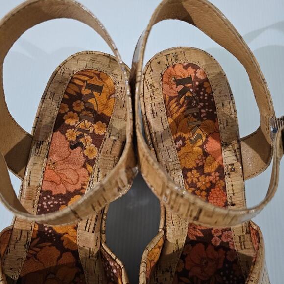 NEW Korks Kork Ease Calda Sandal Platform Chunky Heel Patent Cork Womens Size 11 - Picture 7 of 13